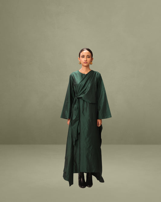 Twist-Tie Dress in Silk