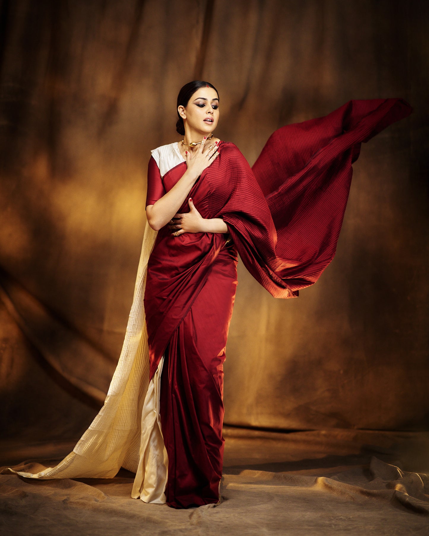 Genelia Deshmukh- in Double Sari