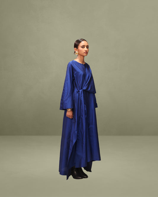 Twist-Tie Dress in Silk