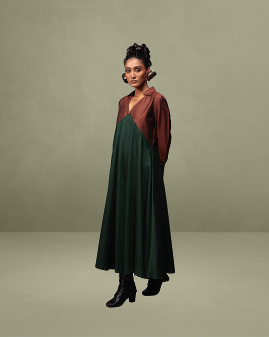 Empire-line Dress in Silk