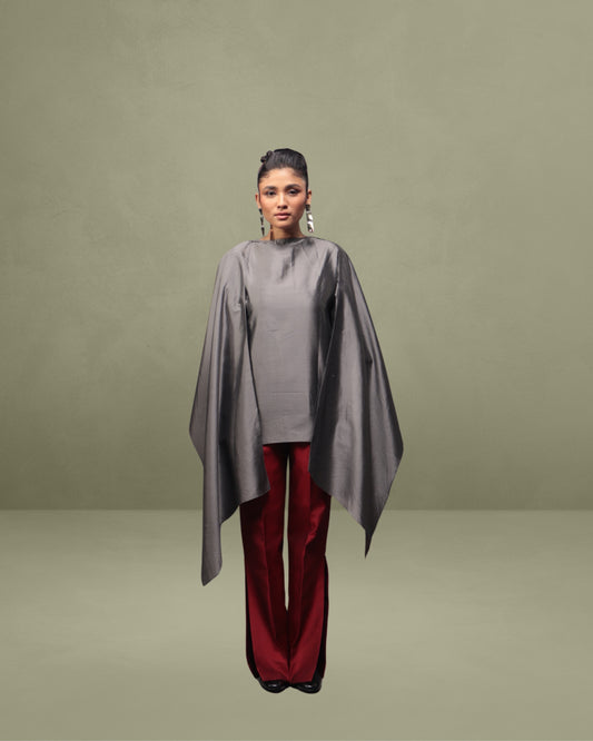 Drape Top Set in Silk