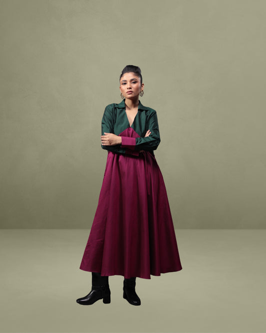 Empire-line Dress in Silk