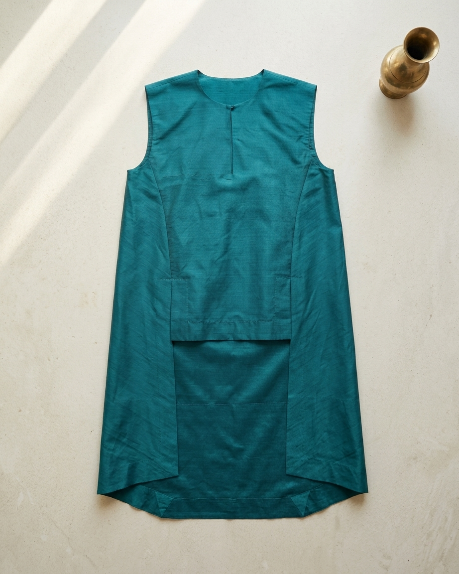 Teal Top in Silk