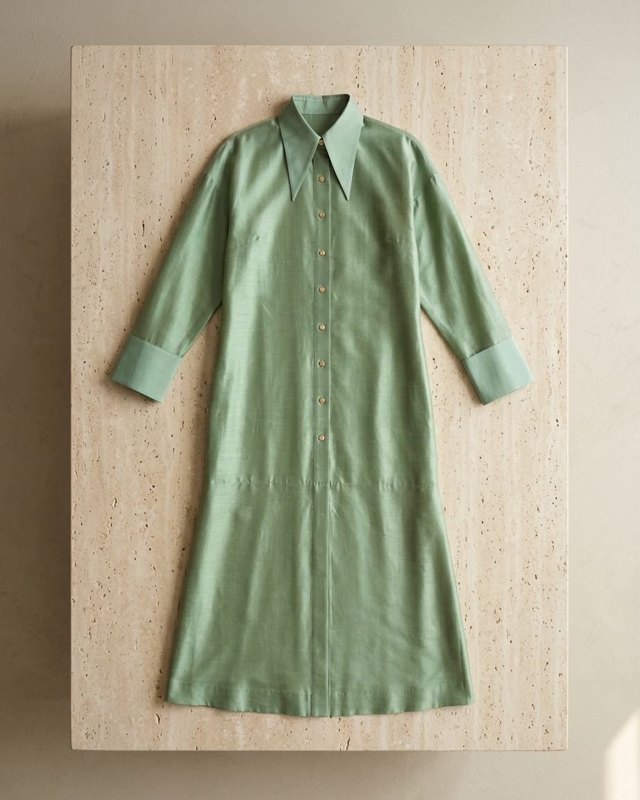 Sage Shirt Dress