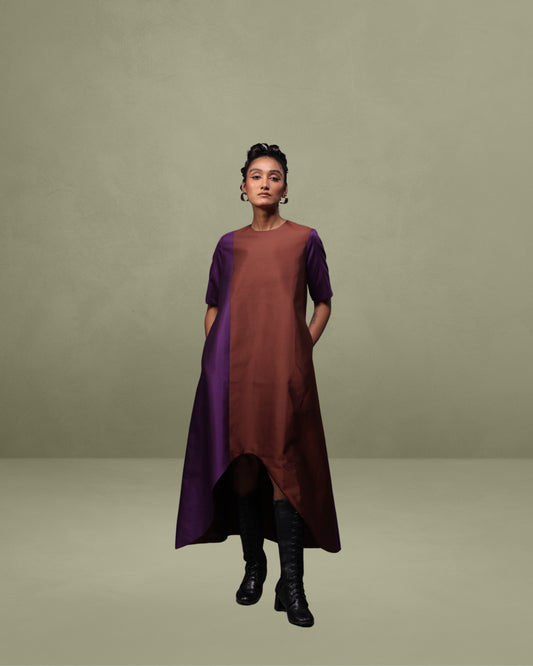 Panelled Tunic in Silk