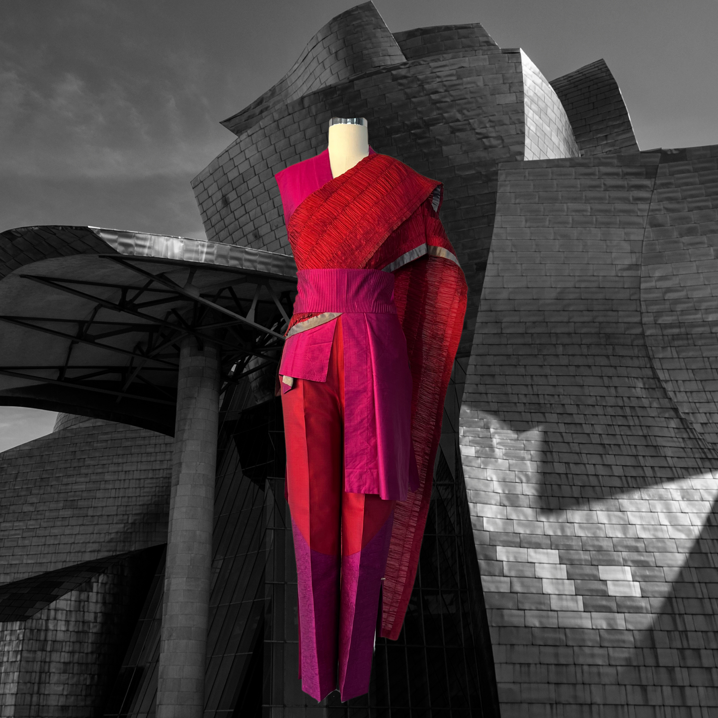 Very-Berry Draped Co-ord