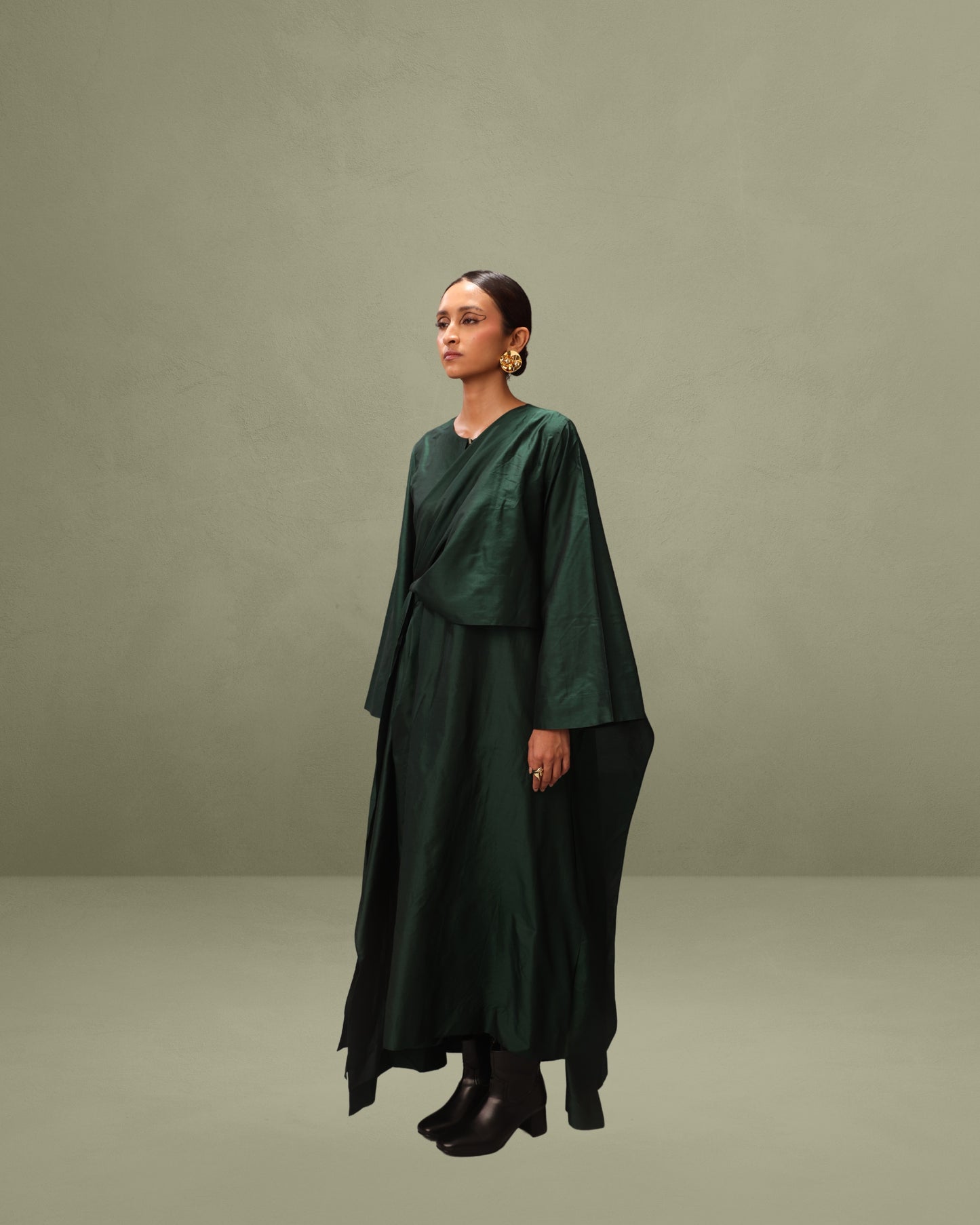 Twist-Tie Dress in Silk