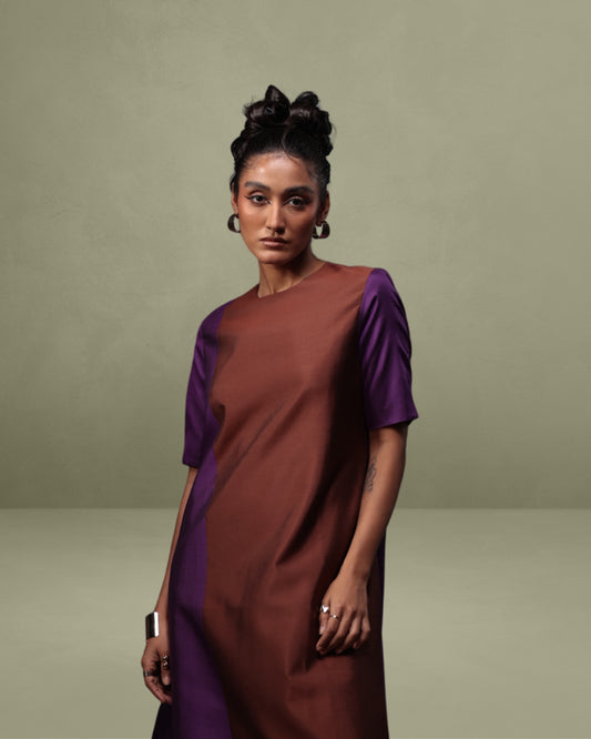 Panelled Tunic in Silk