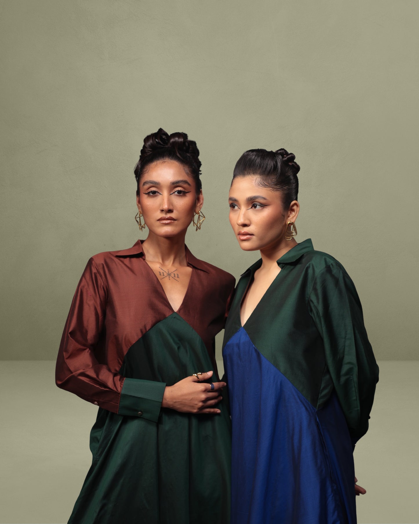 Empire-line Dress in Silk