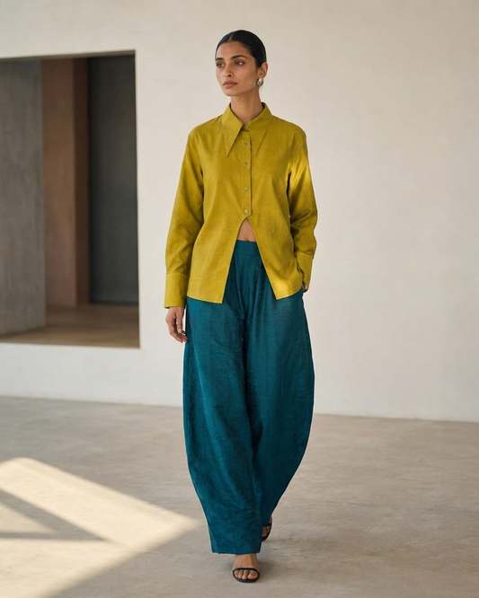 Silk Barrel Pant Set