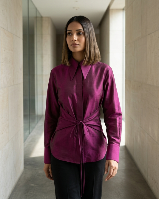 Pink Shirt in Silk