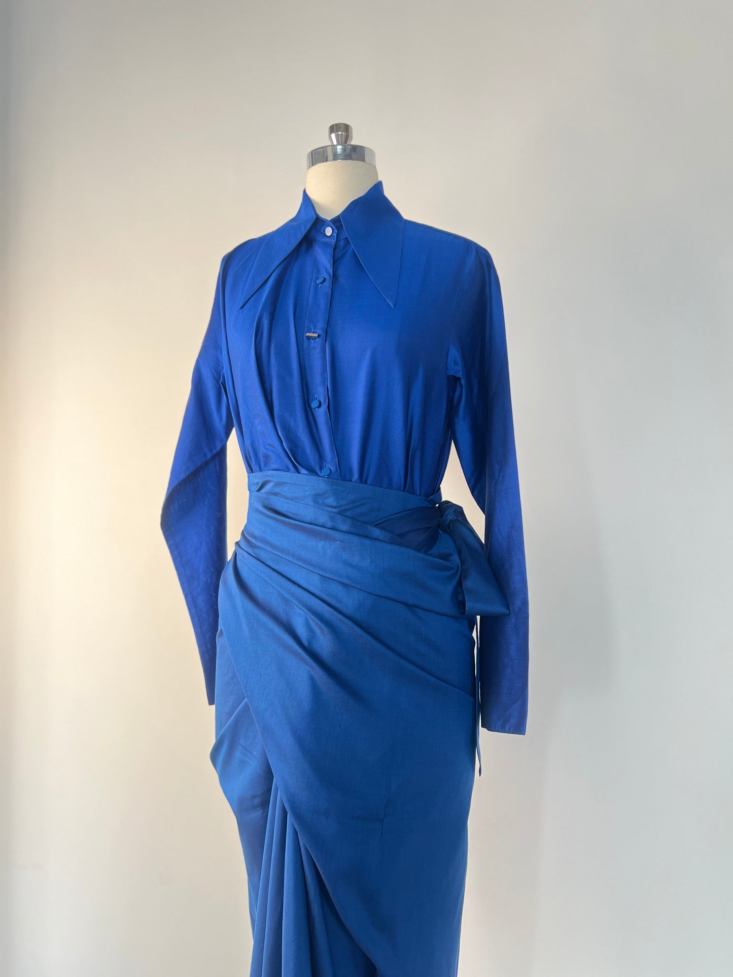 Royal Wrap skirt & shirt