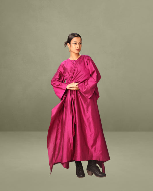 Twist-Tie Dress in Silk