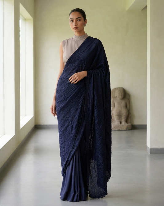 Midnight Sari in Silk