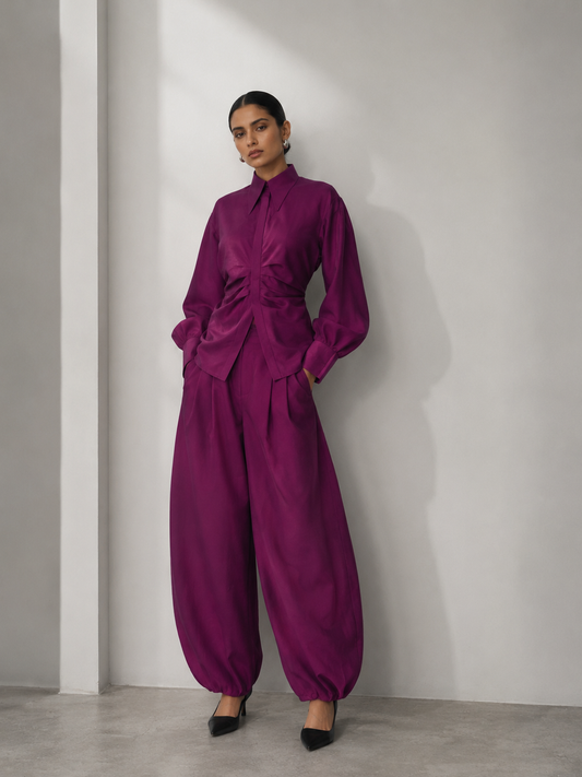 Silk Harem Pant Set