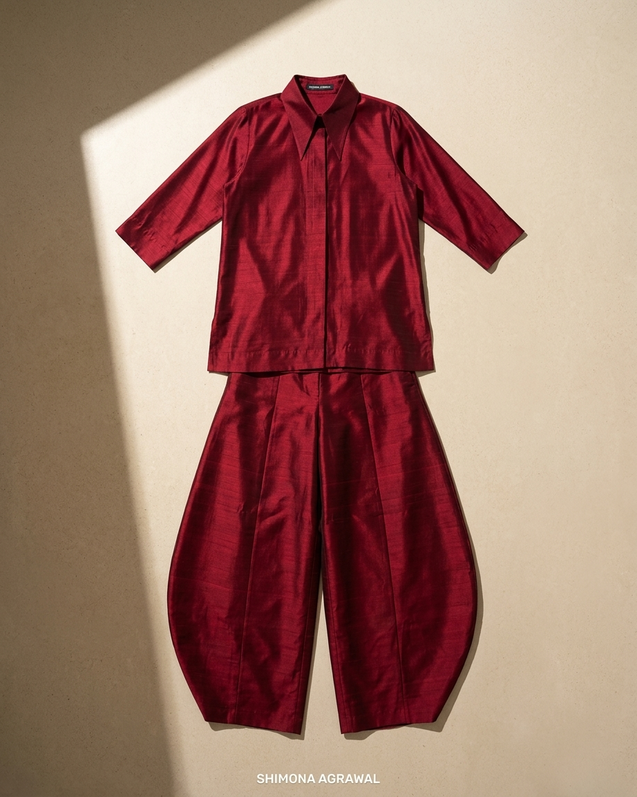 Silk Barrel Pant Set