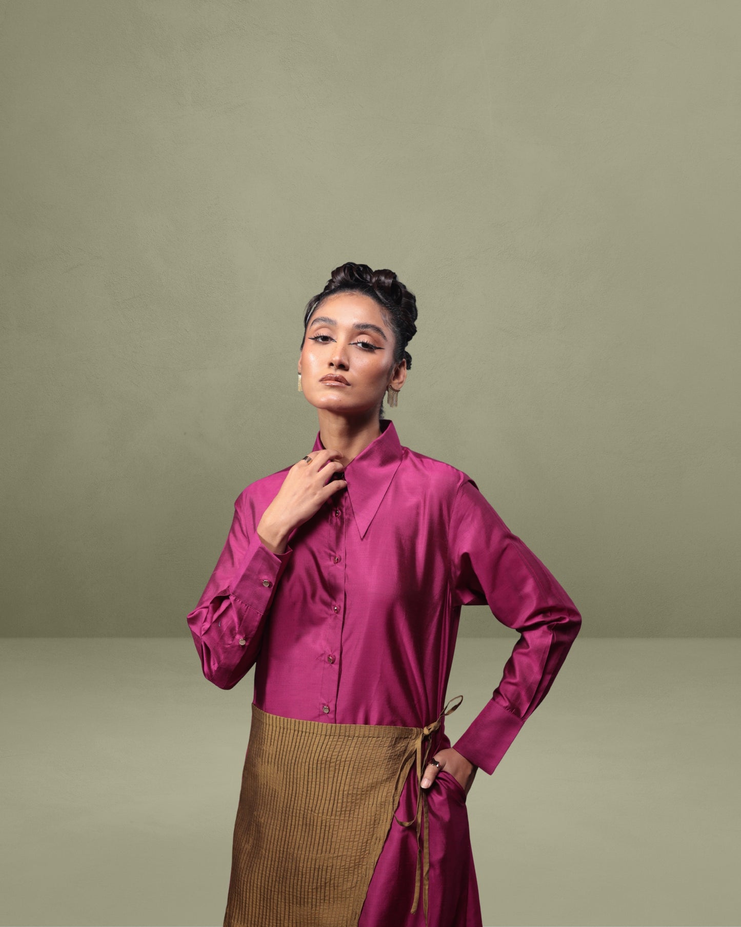 Shirt Dress in Silk