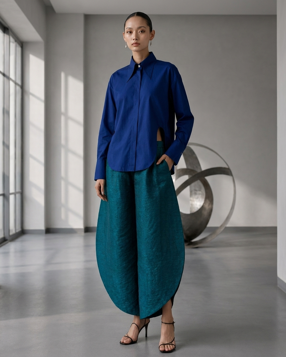 Silk Barrel Pant Set
