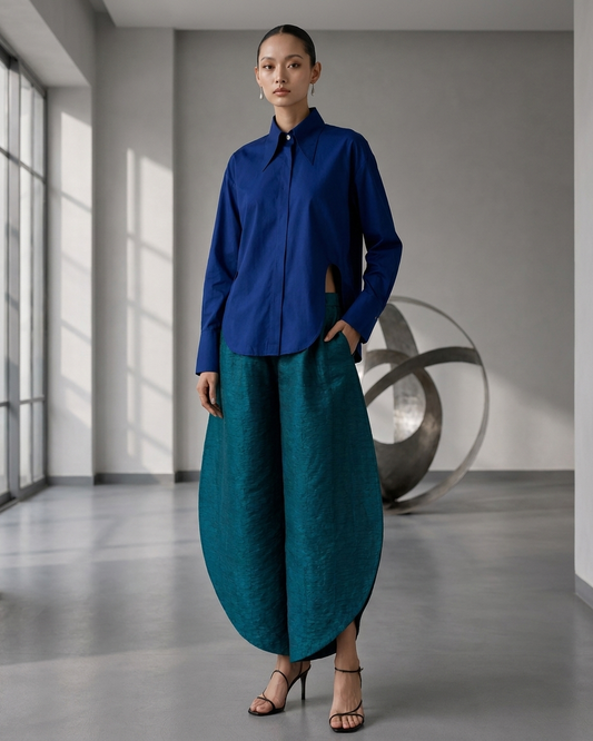 Silk Barrel Pant Set