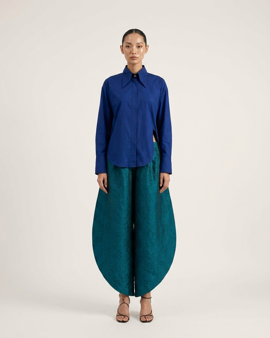 Silk Barrel Pant Set