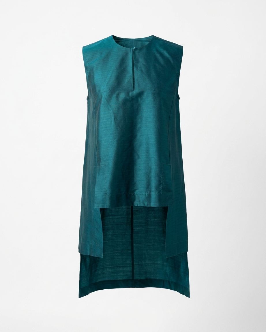 Teal Top in Silk