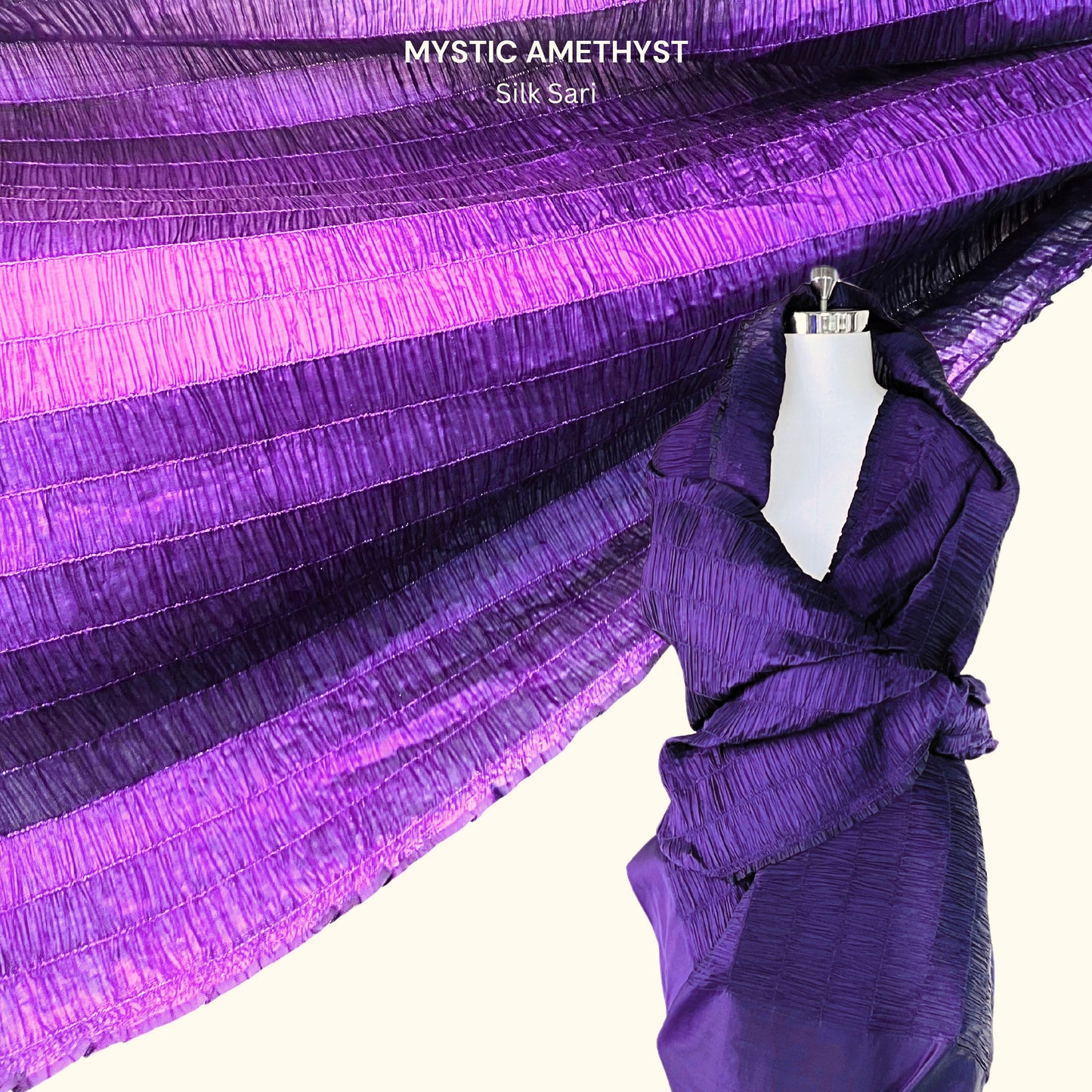 Mystic-Amethyst Sari in Silk