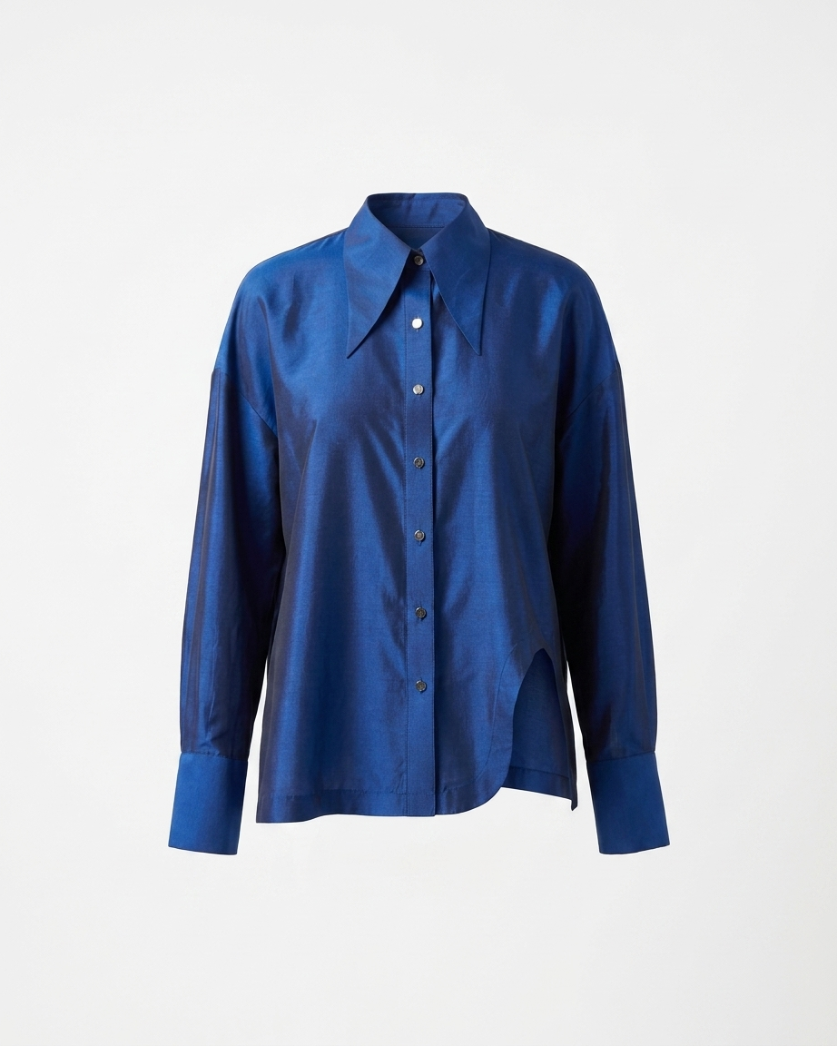 Royal Blue Shirt in Silk