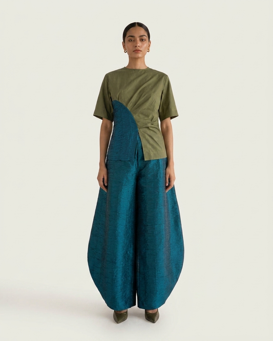 Silk Barrel Pant Set