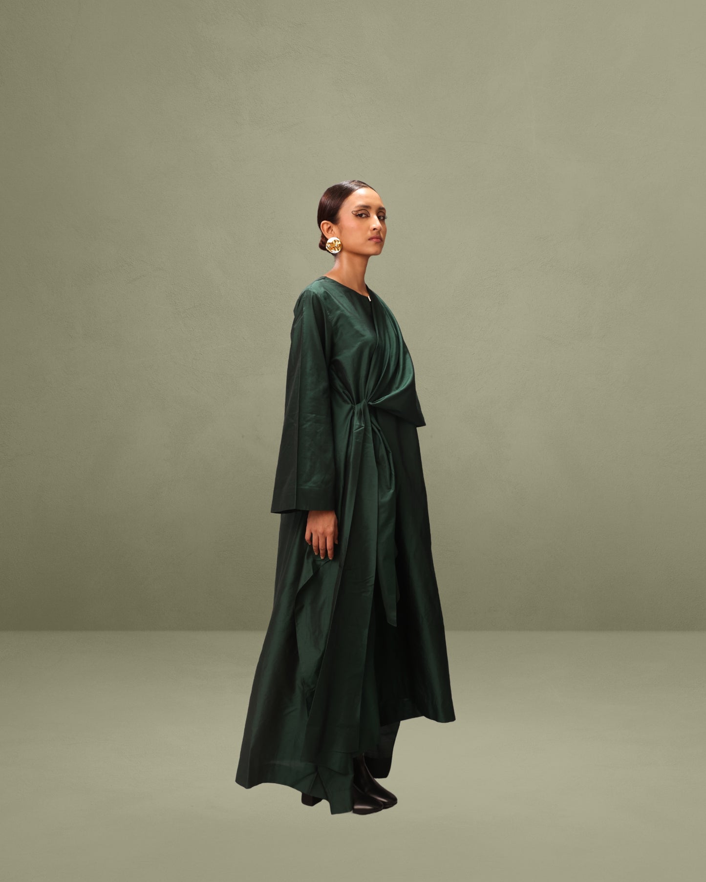 Twist-Tie Dress in Silk