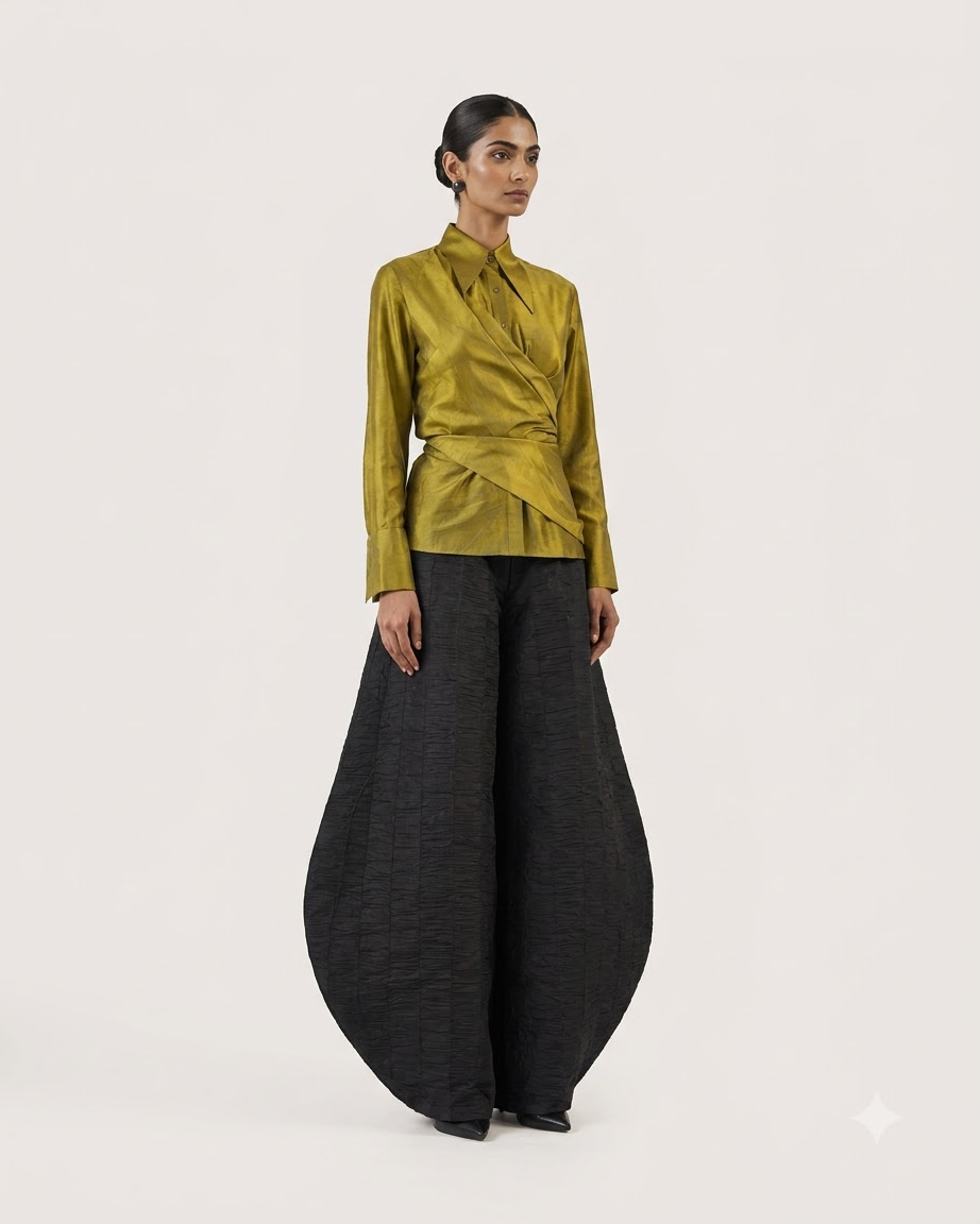 Silk Barrel Pant Set