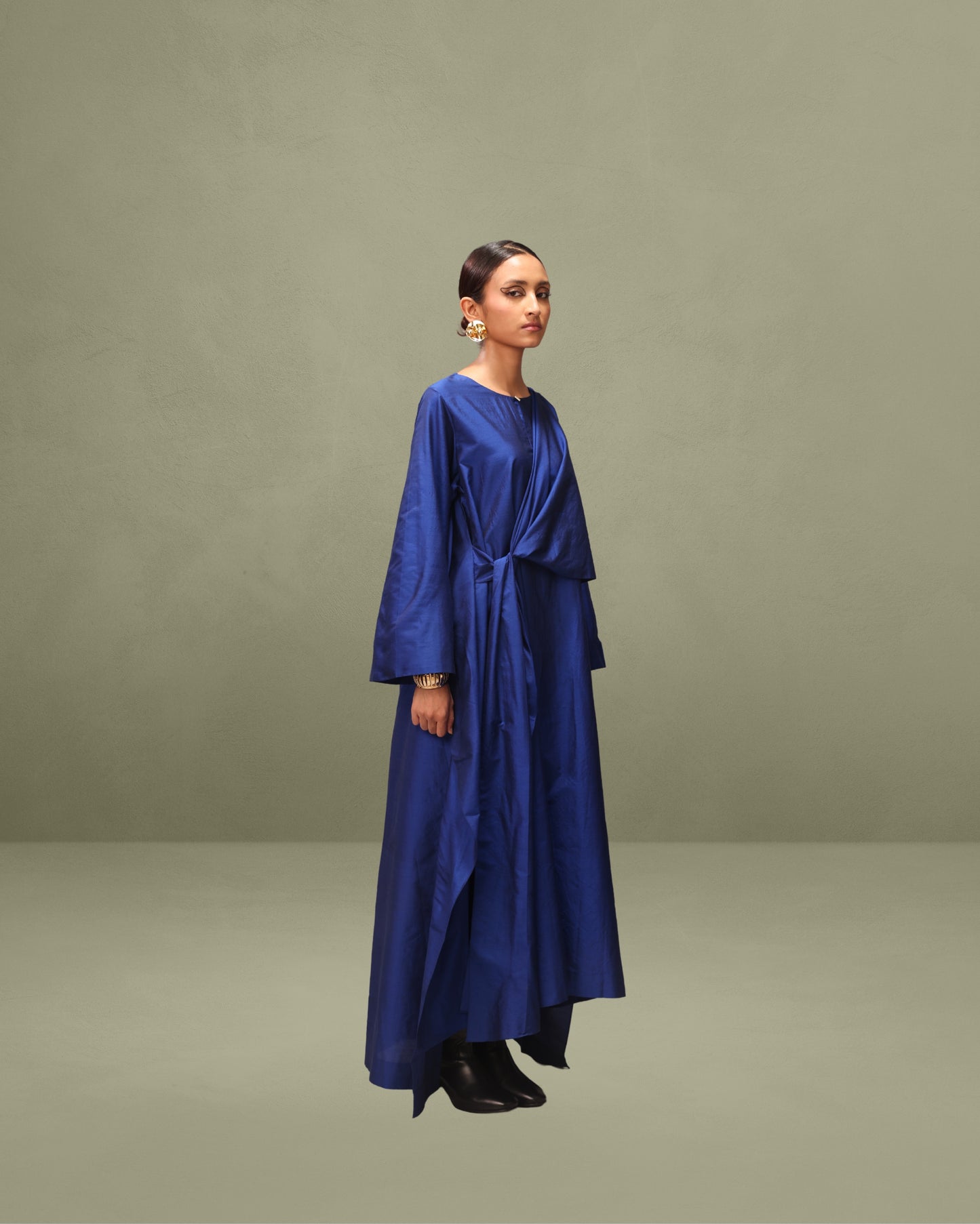 Twist-Tie Dress in Silk