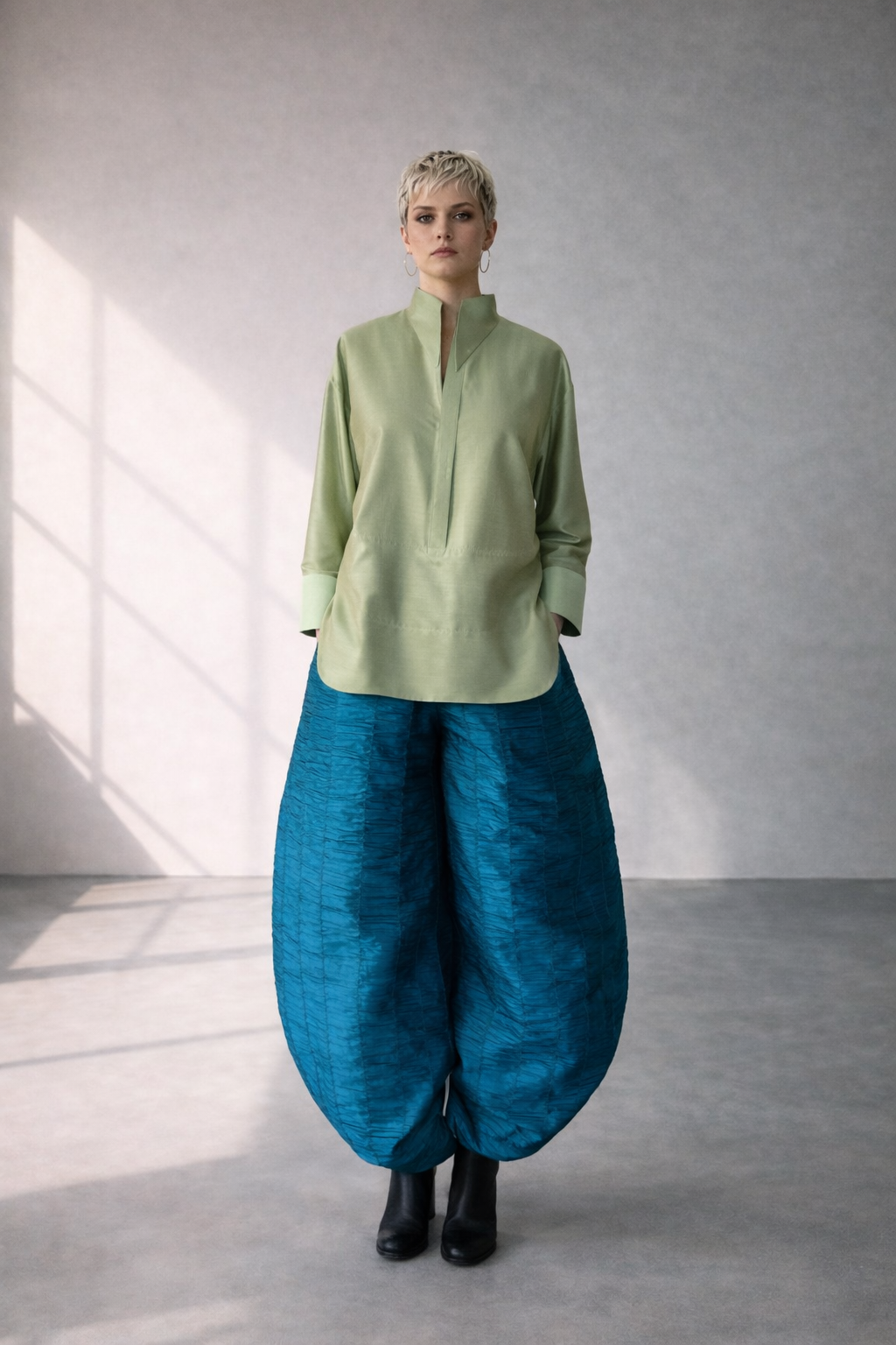 Silk Barrel Pant Set