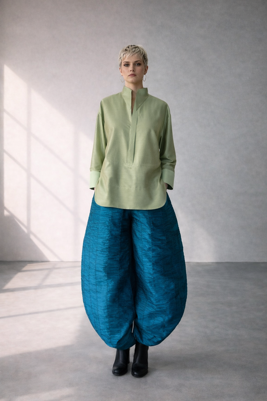 Silk Barrel Pant Set