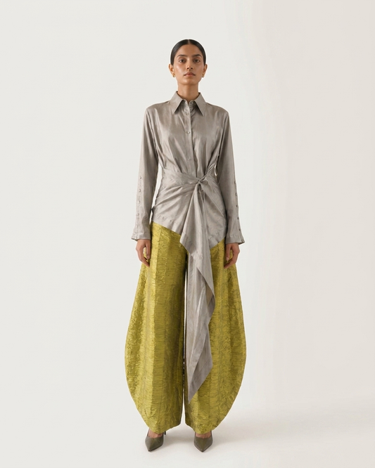Silk Barrel Pant Set