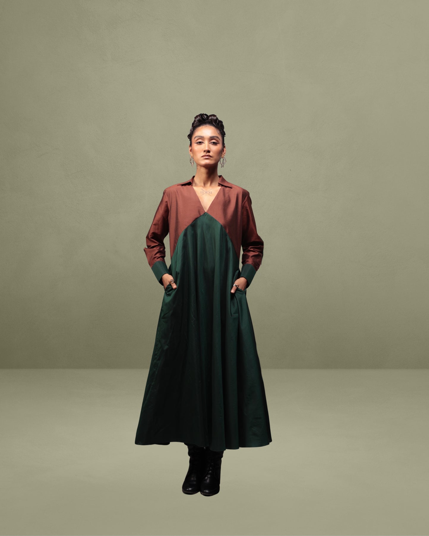 Empire-line Dress in Silk