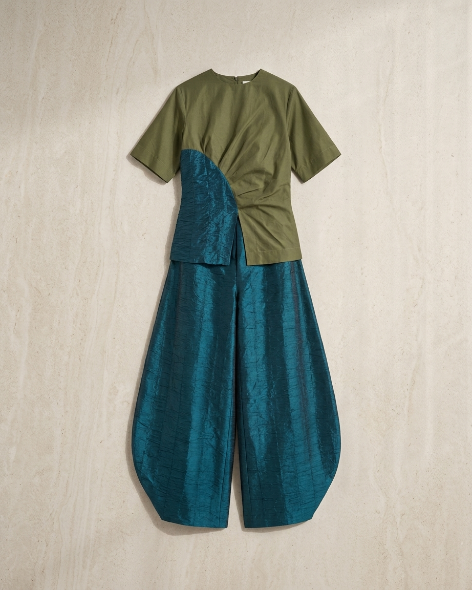 Silk Barrel Pant Set