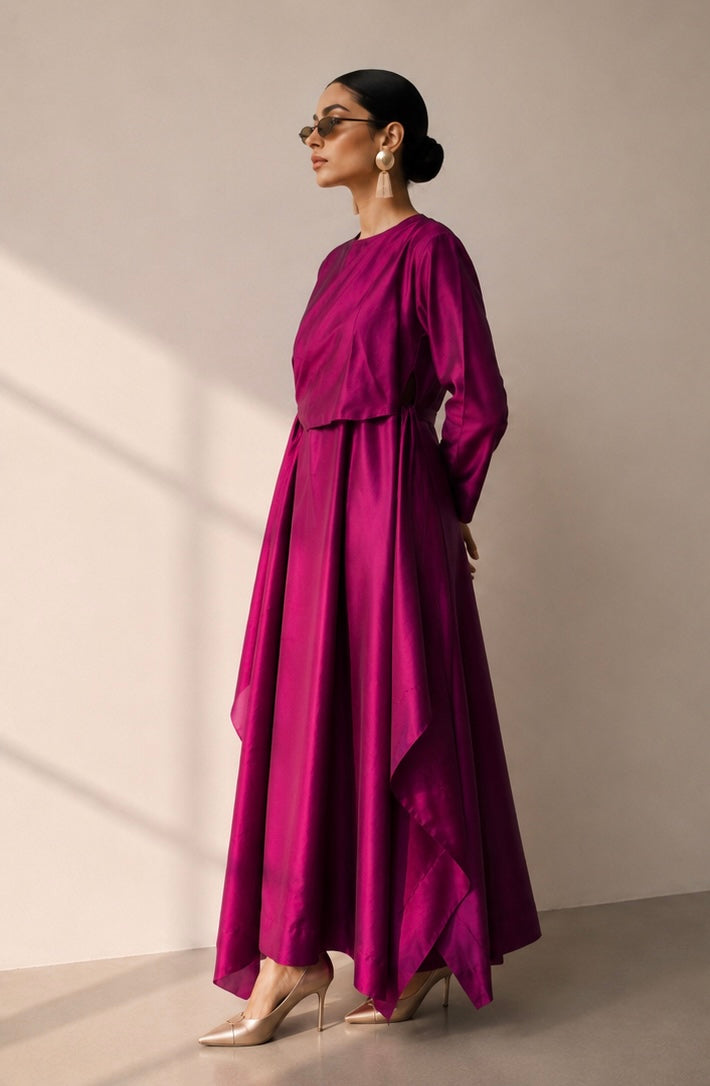 Silk Drape Dress