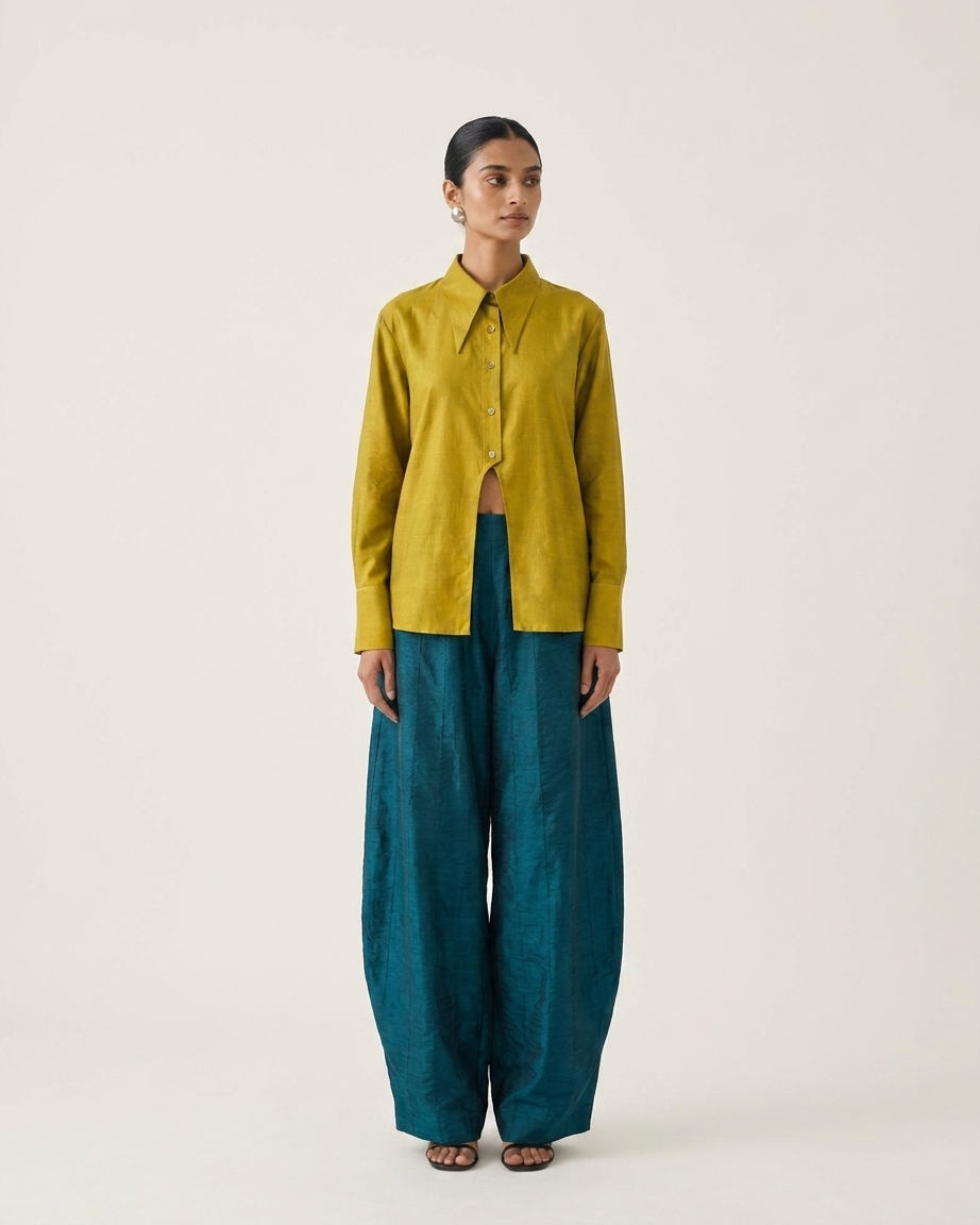 Silk Barrel Pant Set