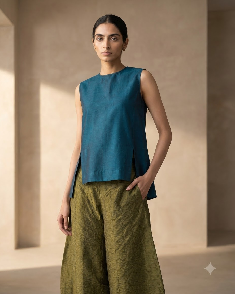 Silk Barrel Pant Set