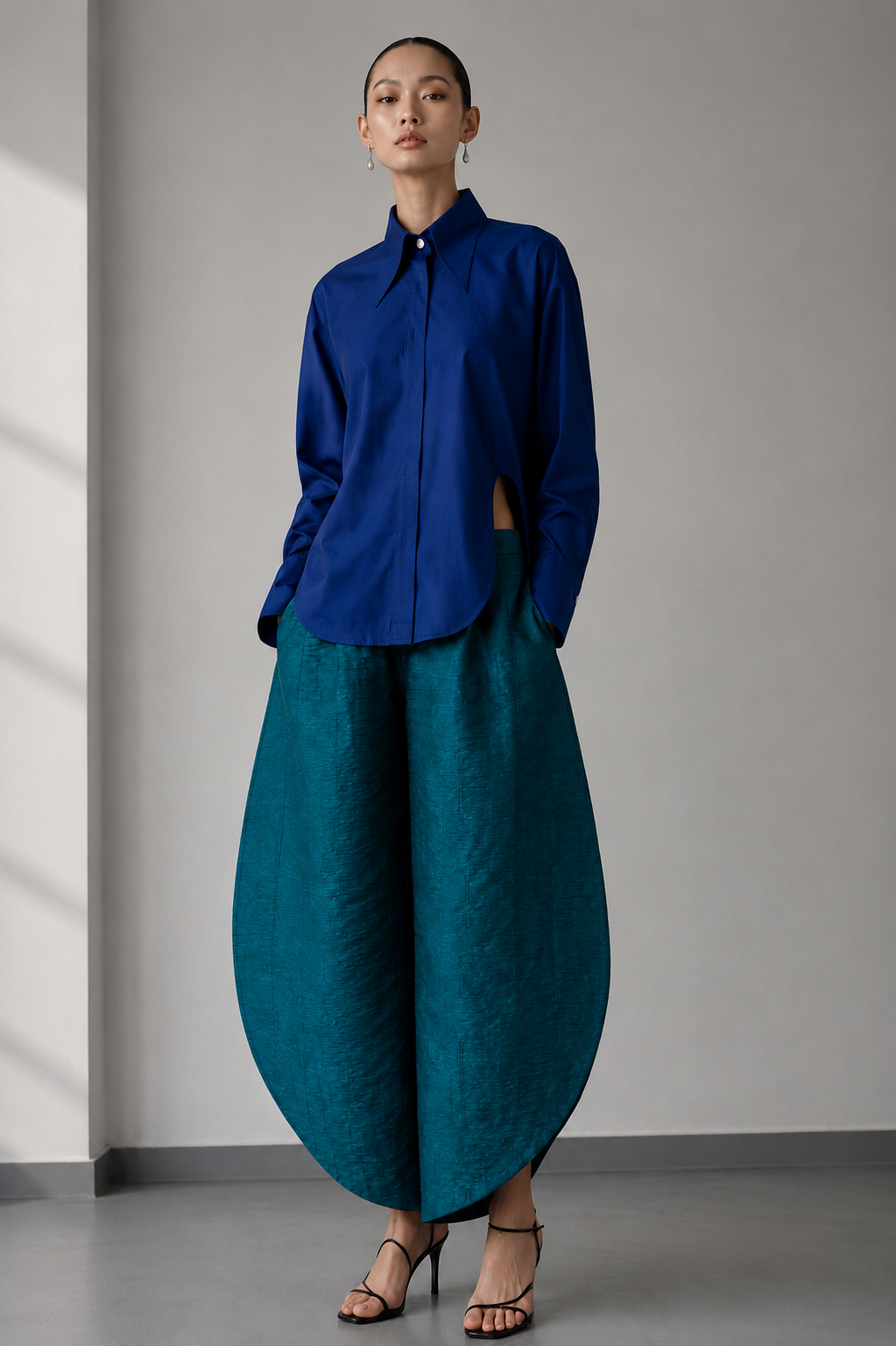 Silk Barrel Pant Set