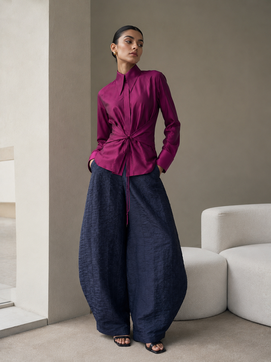 Silk Barrel Pant Set