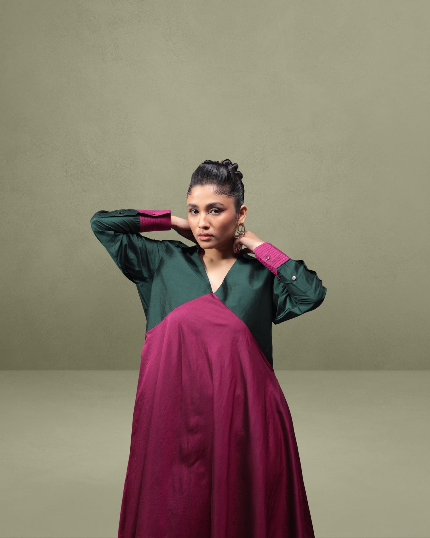 Empire-line Dress in Silk