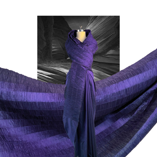 Mystic-Amethyst Sari in Silk