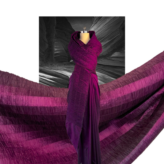 Royal-Fuchsia Sari in Silk