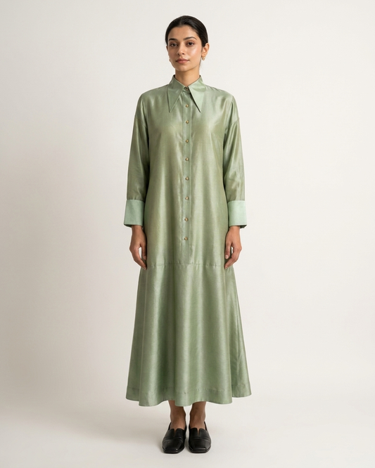 Sage Shirt Dress