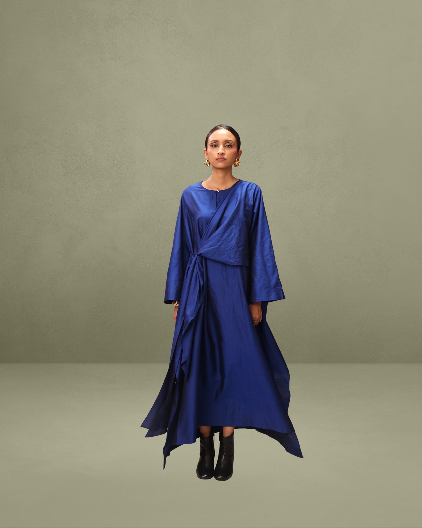 Twist-Tie Dress in Silk