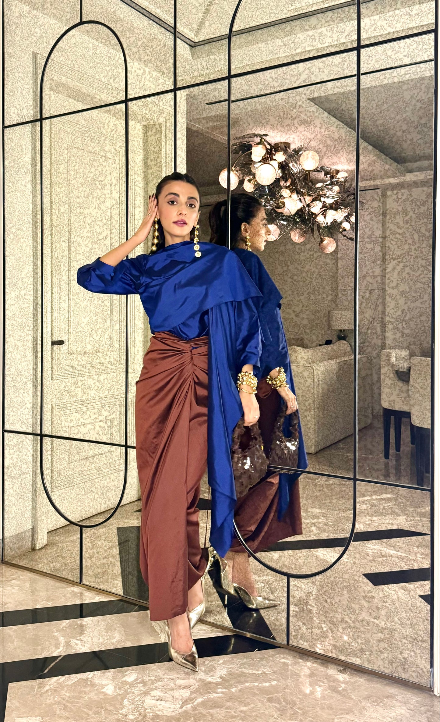 Mehak Jain in Opal Drape Set