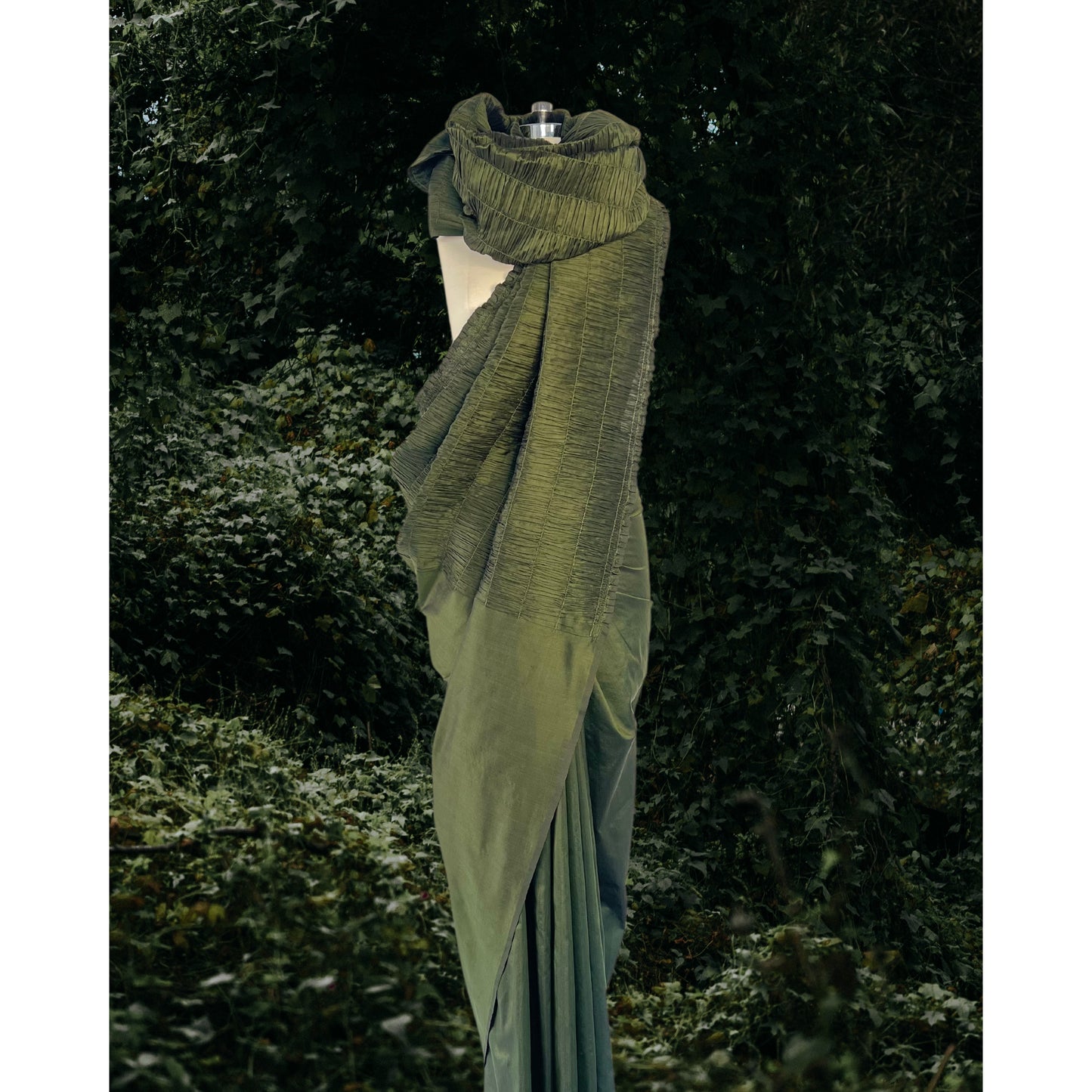 Moss-Magic Sari in Silk