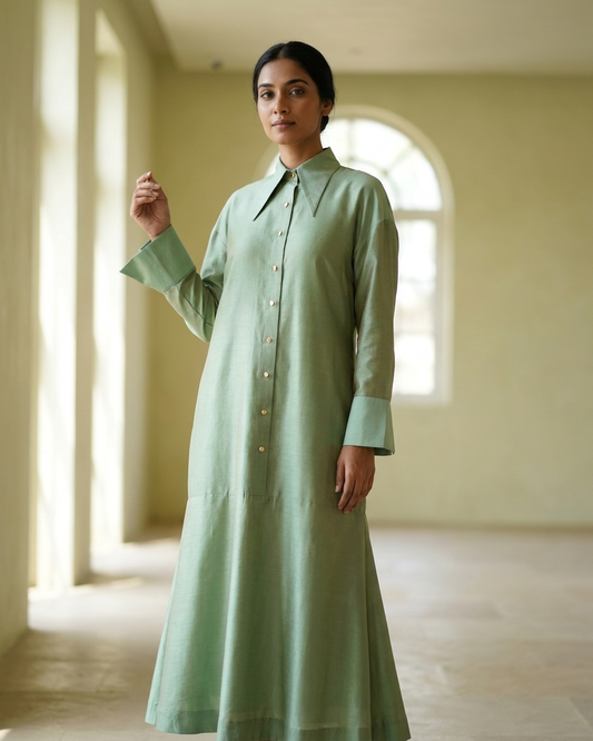 Sage Shirt Dress