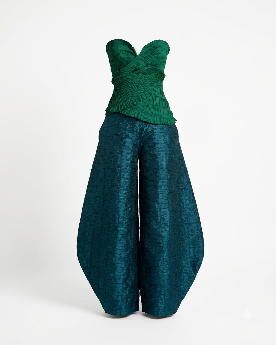 Wrap Top & Barrel Pant Set